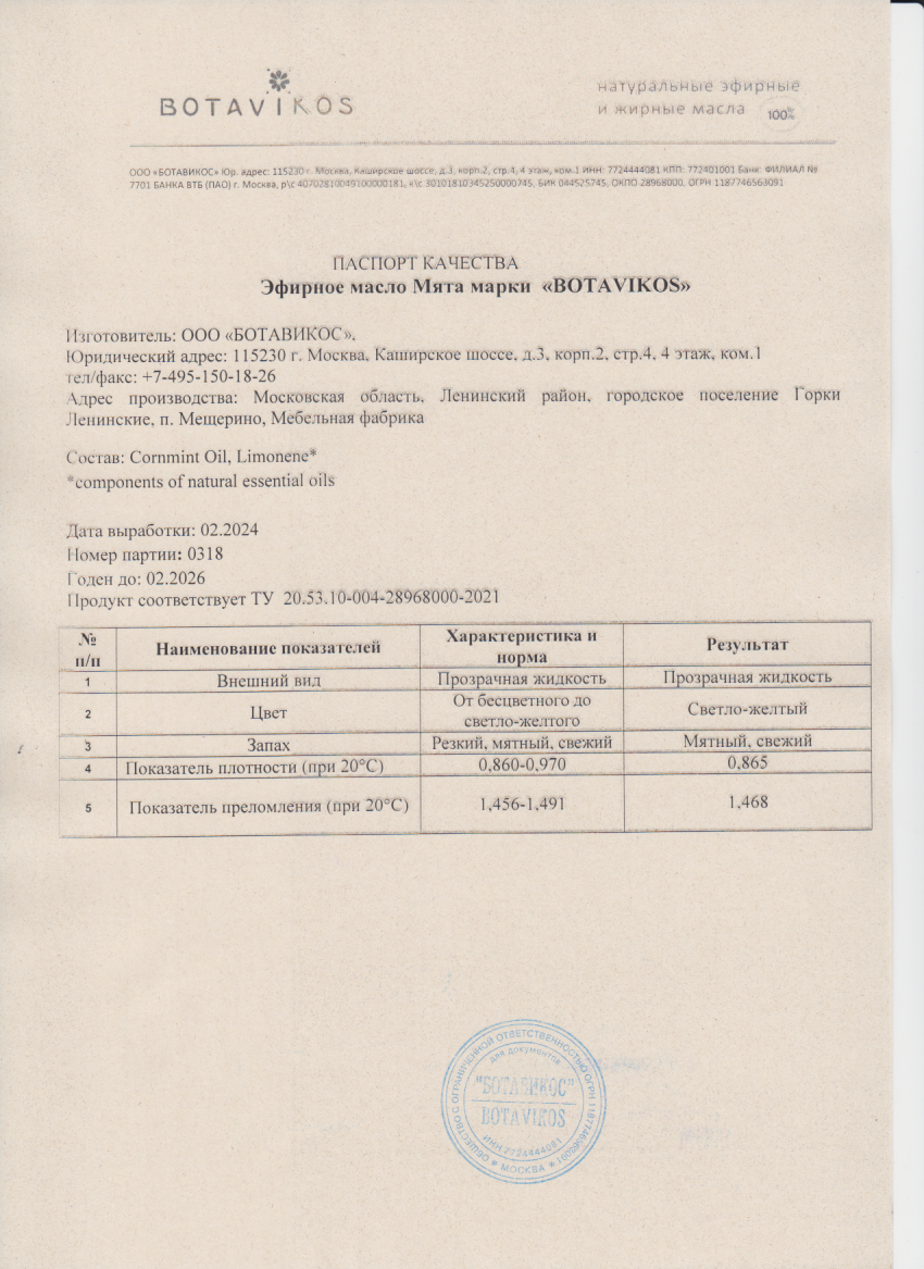 Паспорт №022024
